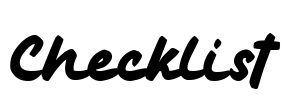 Checklist Font Image