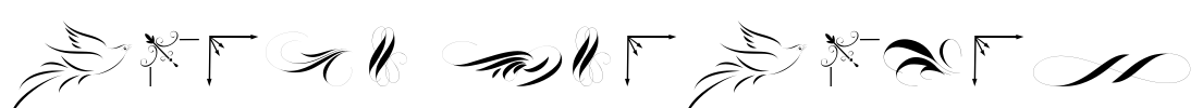 Amour Ornament Font Image