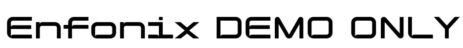 Enfonix DEMO ONLY Font Image