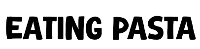 Eating Pasta Font Image