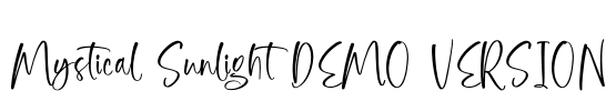 Mystical Sunlight DEMO VERSION Font Image