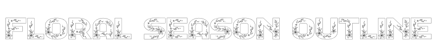 Floral Season Outline Font Image