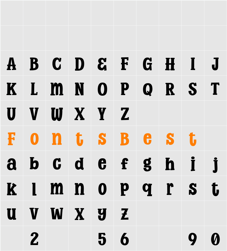 Super Cedar Character Map