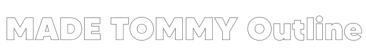 MADE TOMMY Outline Font Image