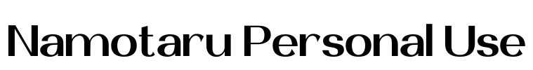 Namotaru Personal Use Font Image