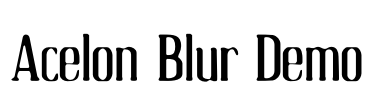 Acelon Blur Demo Font Image