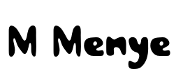 M Menye Font Image