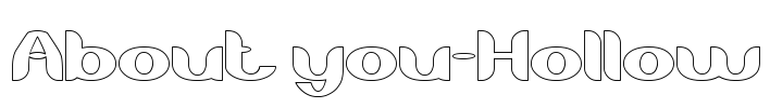 About you-Hollow Font Image