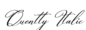 Quentty Italic Font Image