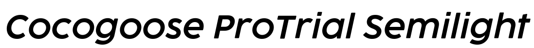 Cocogoose ProTrial Semilight Font Image