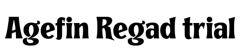 Agefin Regad trial Font Image