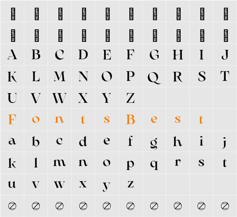 Arsenica Trial Medium Character Map