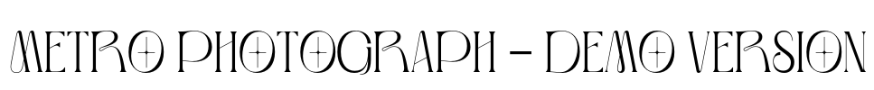 Metro Photograph - Demo Version Font Image