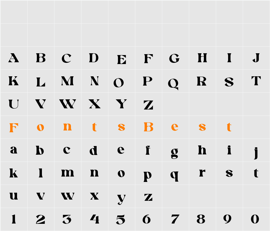 Swomun Serif Character Map