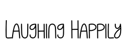 Laughing Happily Font Image