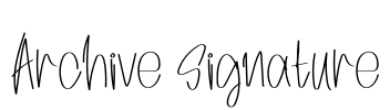 Archive Signature Font Image