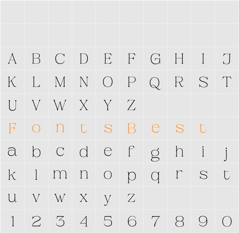 Claire Palmer Demo Serif Character Map