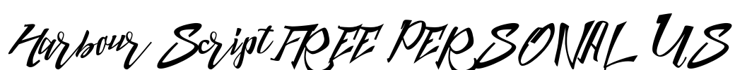 Harbour Script FREE PERSONAL US  Font Image