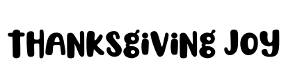 Thanksgiving Joy Font Image
