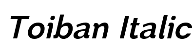 Toiban Italic Font Image