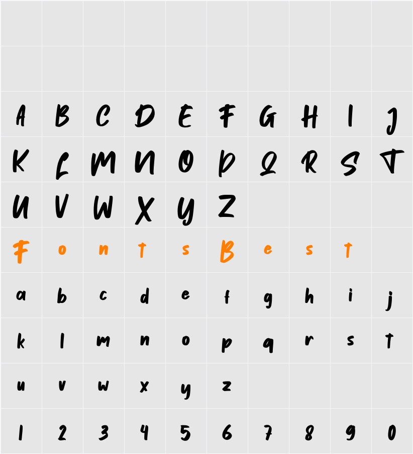 Chatsile Character Map