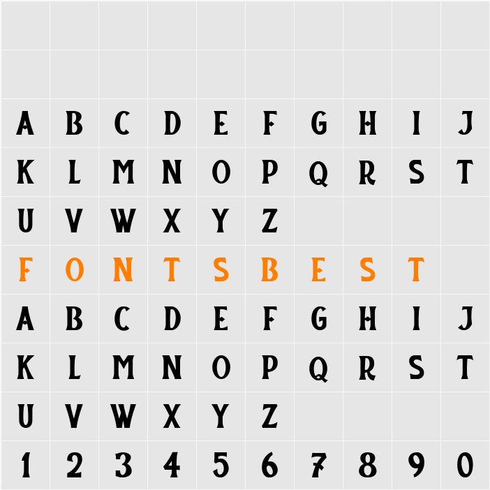 Derstone Character Map
