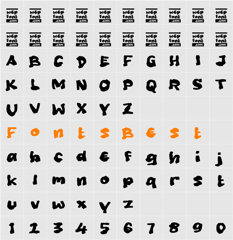 Odera Character Map