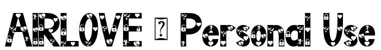 AIRLOVE - Personal Use Font Image
