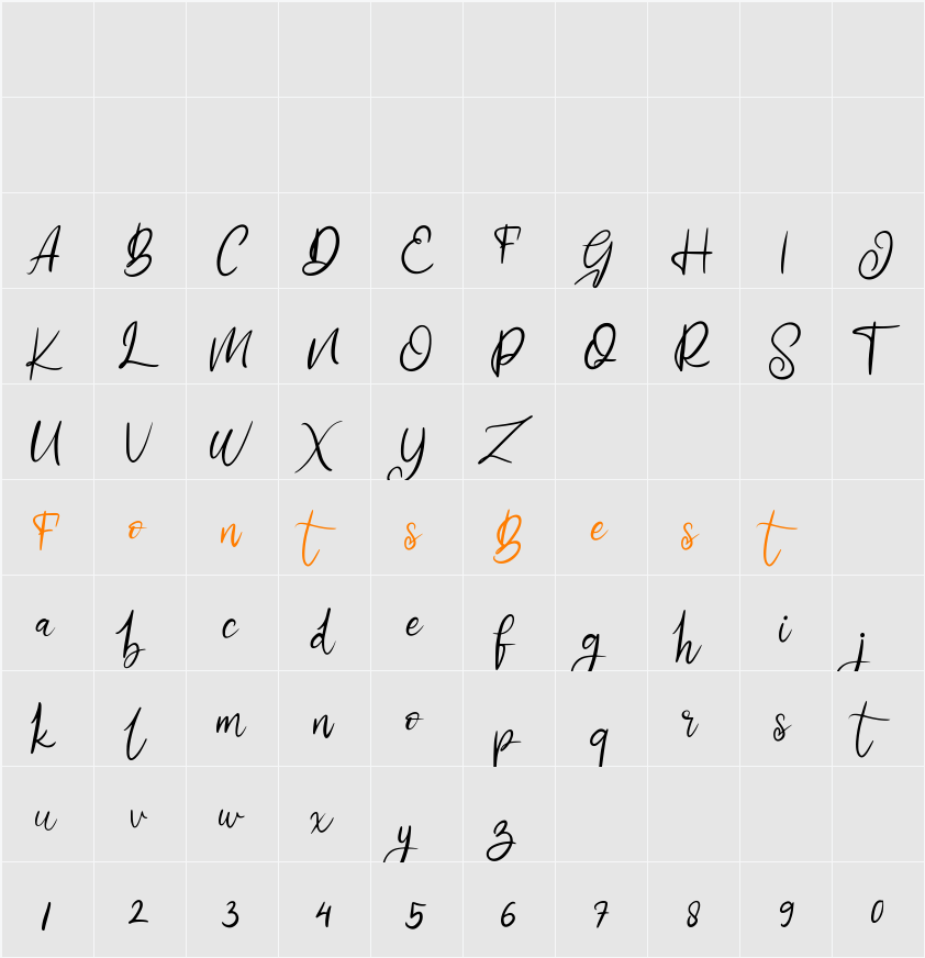 Amanda FREE Character Map