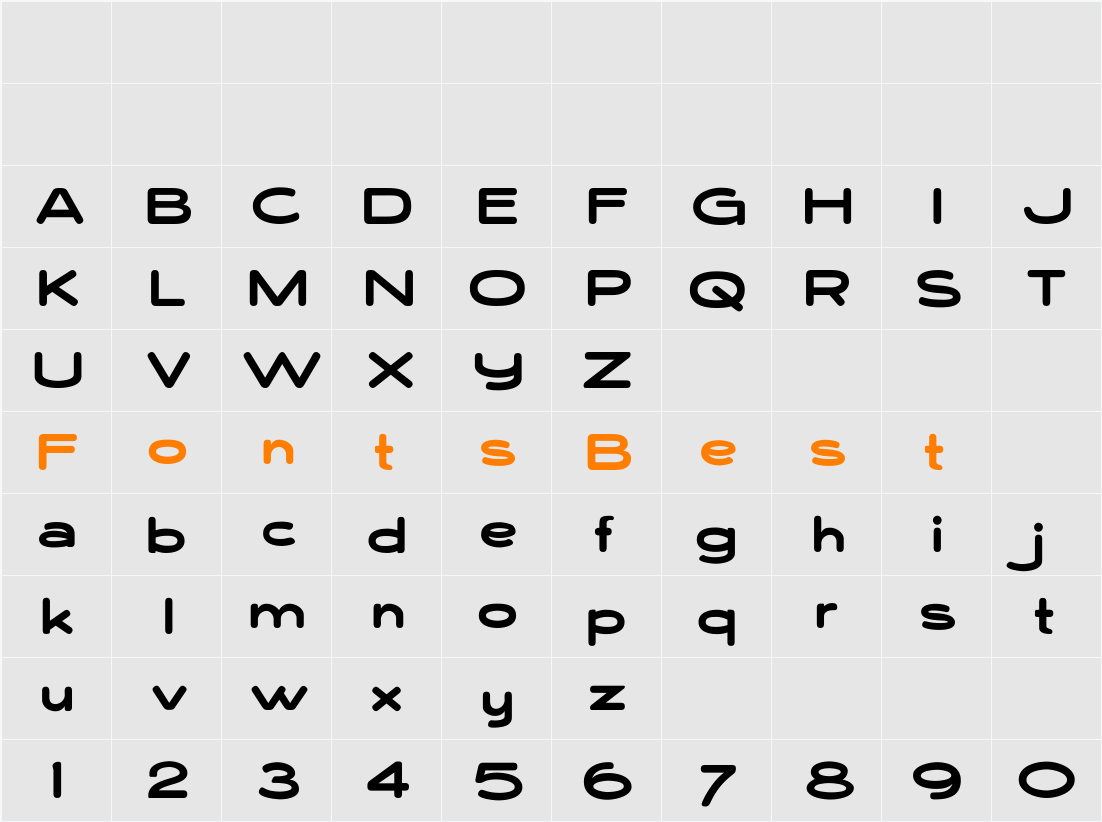 Bohme Rounded Character Map
