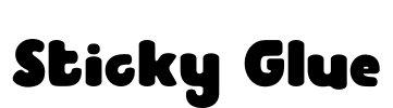 Sticky Glue Font Image