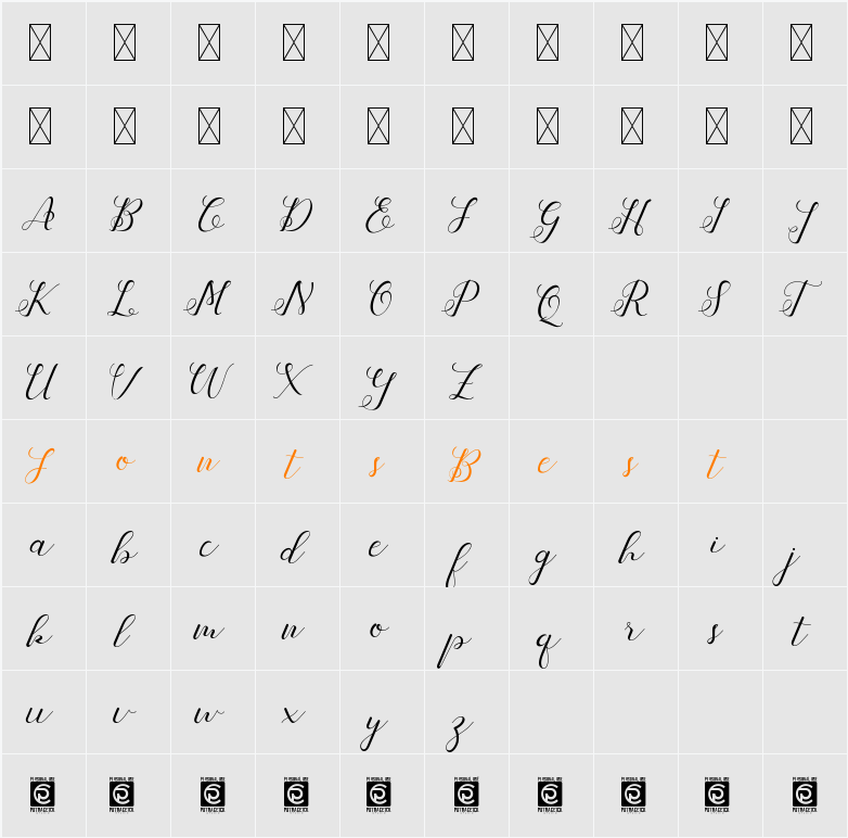 Aliyah PersonalUse Character Map