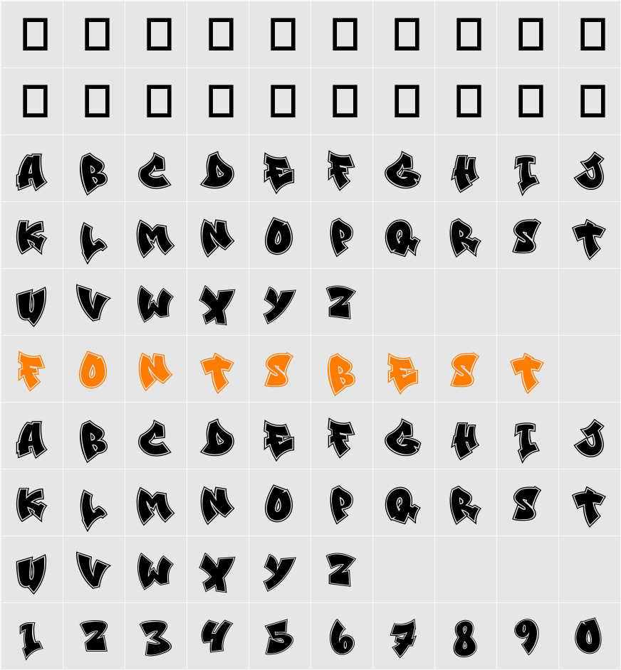 Street Echos Character Map