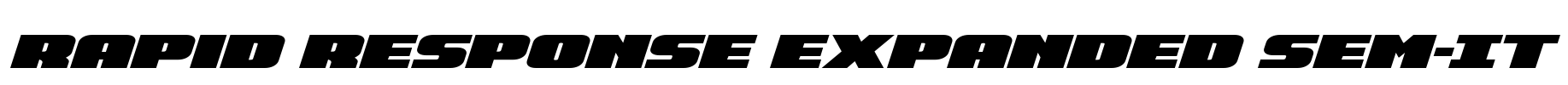 Rapid Response Expanded Sem-It Font Image