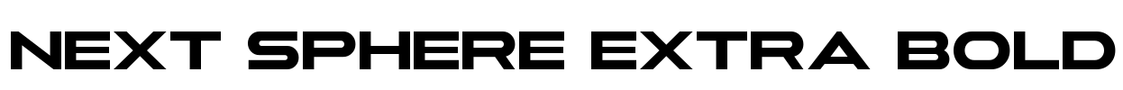 Next Sphere Extra Bold Font Image