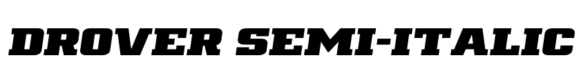 Drover Semi-Italic Font Image