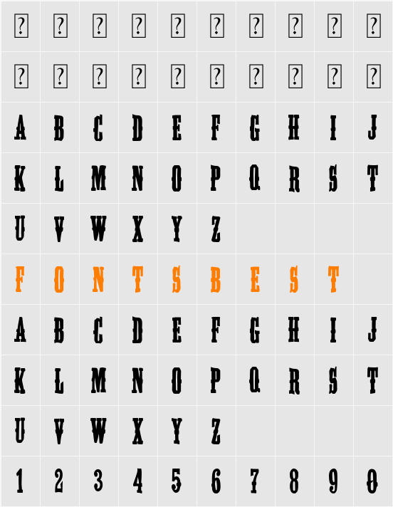 The West Undertaker Character Map