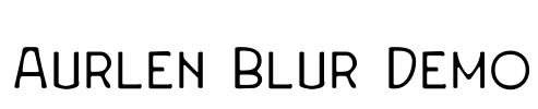 Aurlen Blur Demo Font Image