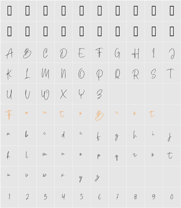 Hiswolley Character Map