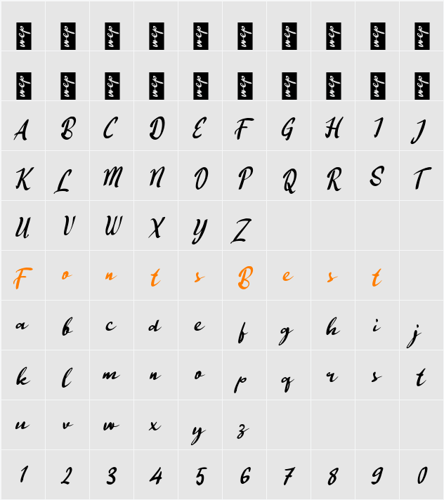 j Jelang Siang Character Map