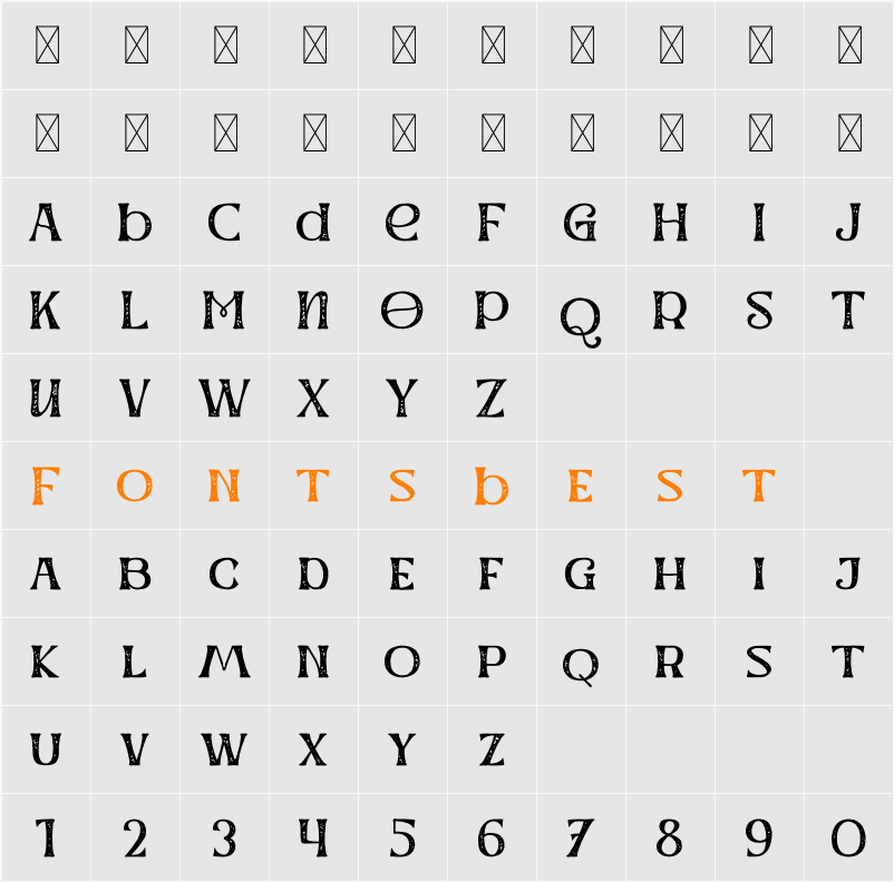 Werd Texture Character Map