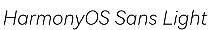 HarmonyOS Sans Light Font Image
