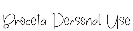 Broceta Personal Use Font Image