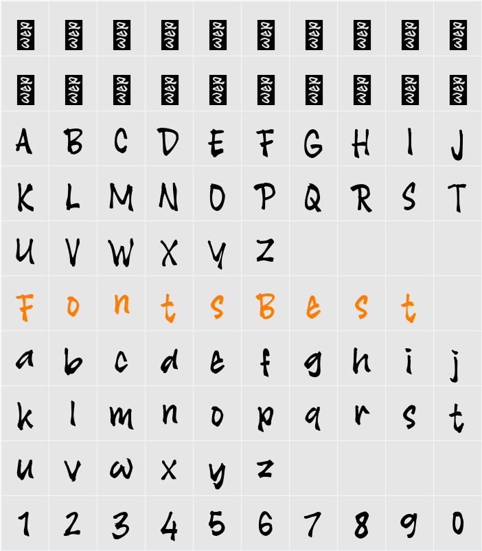 K Kalegrass Character Map