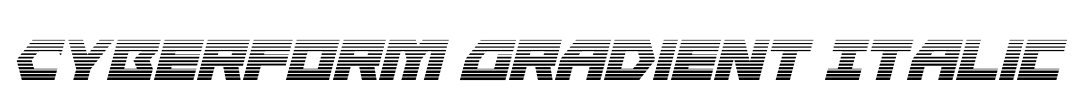 Cyberform Gradient Italic Font Image