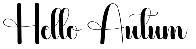 Hello Autum Font Image