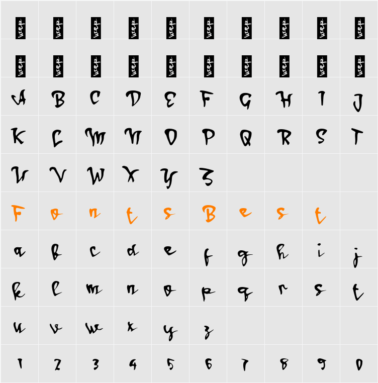 L Lohugea Character Map