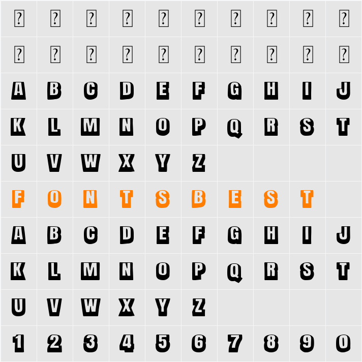 dimension 1974 Character Map