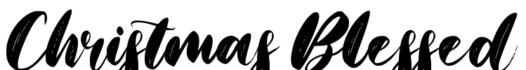 Christmas Blessed Font Image