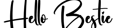 Hello Bestie Font Image